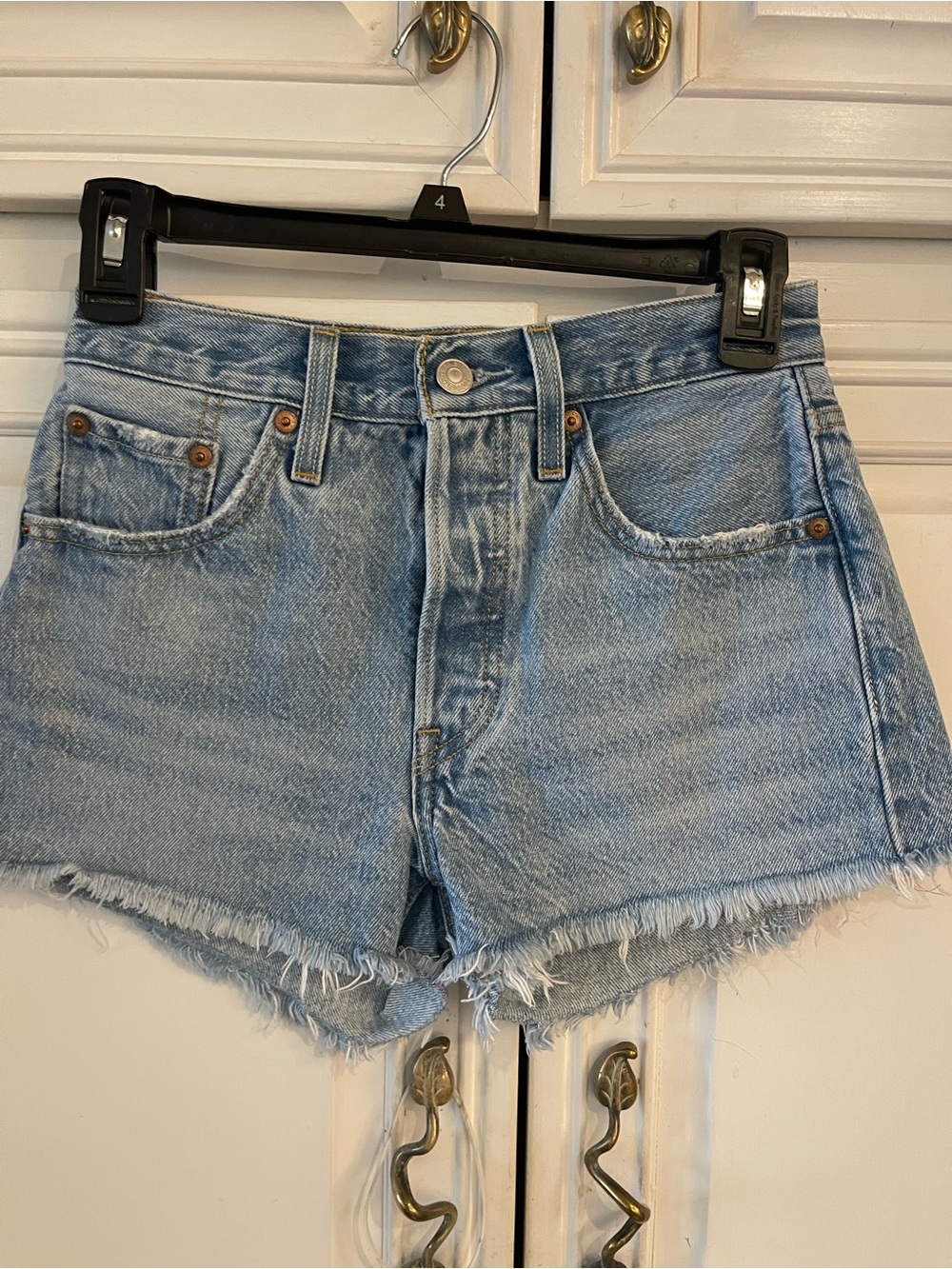 Levi's Light Blue Denim Cutoff Shorts